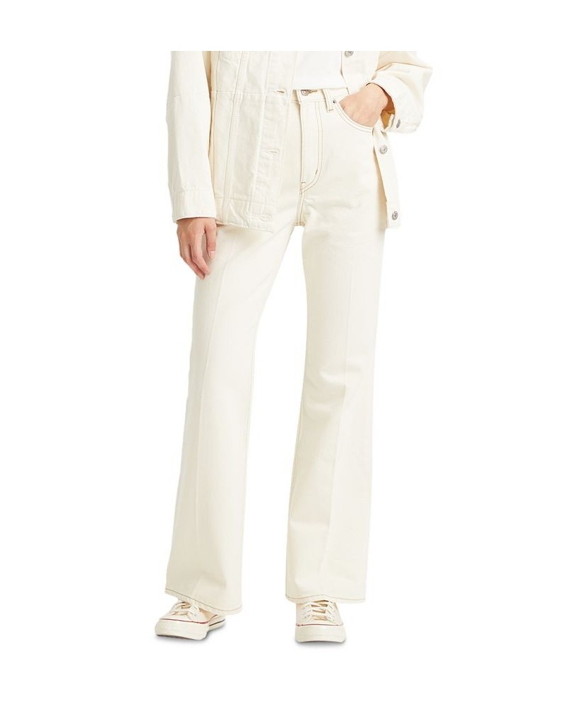 Women's 70s Movin' On Cotton High-Rise Flare Jeans 77 Sunny Cream $38.49 Jeans