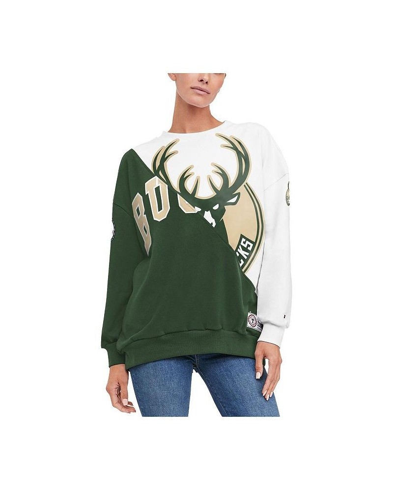 Women's Hunter Green White Milwaukee Bucks Ariel Pullover Sweatshirt Hunter Green, White $45.04 Sweatshirts