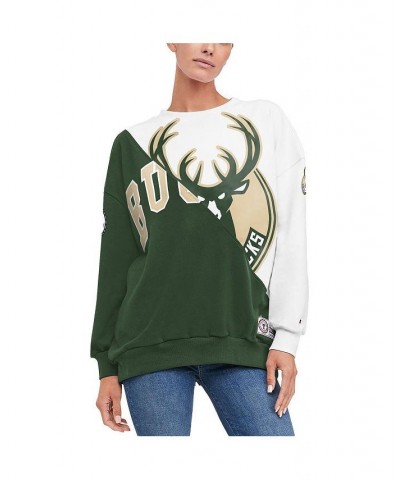 Women's Hunter Green White Milwaukee Bucks Ariel Pullover Sweatshirt Hunter Green, White $45.04 Sweatshirts