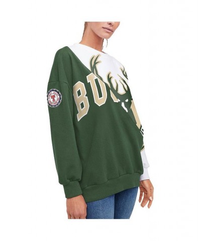 Women's Hunter Green White Milwaukee Bucks Ariel Pullover Sweatshirt Hunter Green, White $45.04 Sweatshirts