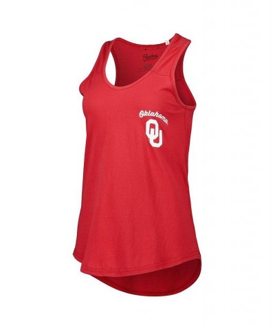 Women's Crimson Oklahoma Sooners Sanders Animal Print Tank Top Crimson $16.80 Tops