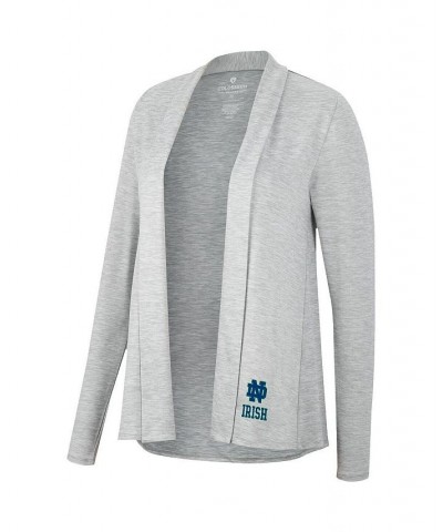 Women's Heathered Gray Notre Dame Fighting Irish Charlton Open Cardigan Heathered Gray $26.40 Sweaters