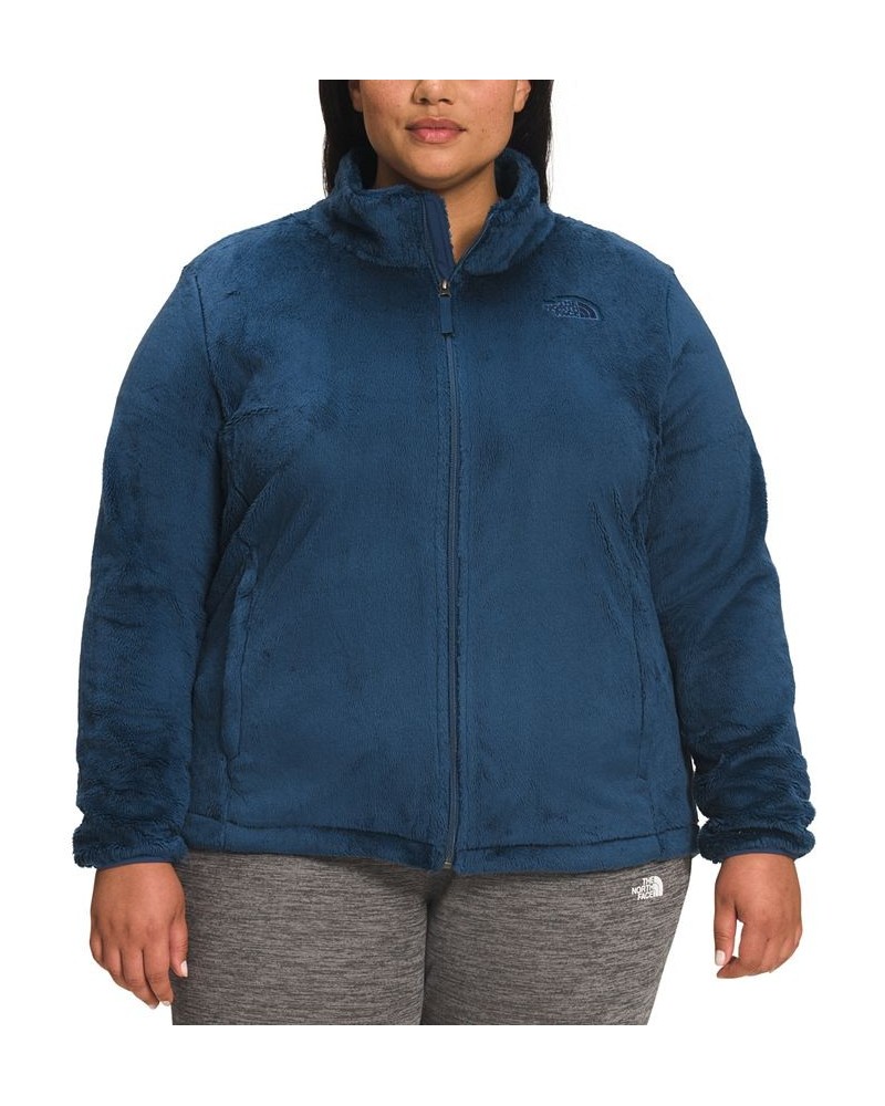 Plus Size Osito Fleece Zip-Front Jacket Blue $33.00 Jackets