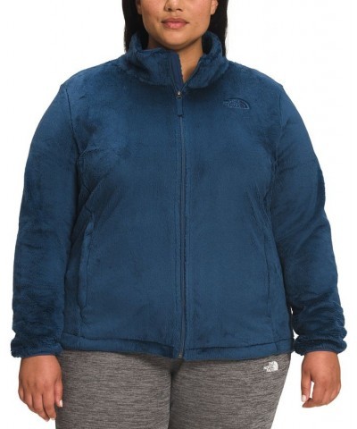 Plus Size Osito Fleece Zip-Front Jacket Blue $33.00 Jackets