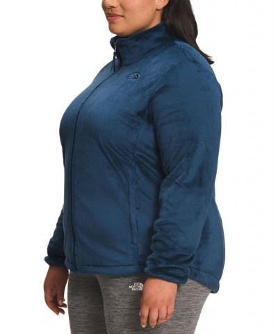 Plus Size Osito Fleece Zip-Front Jacket Blue $33.00 Jackets