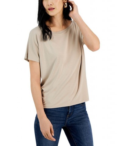 Women's Dolman-Sleeve Top Tan/Beige $21.88 Tops