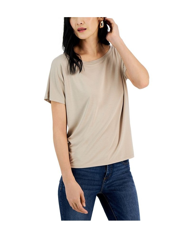 Women's Dolman-Sleeve Top Tan/Beige $21.88 Tops