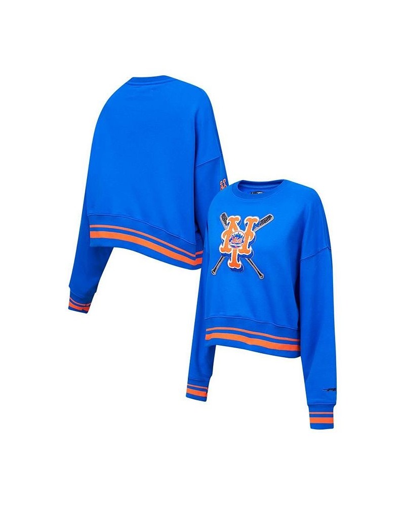 Women's Royal New York Mets Mash Up Pullover Sweatshirt Royal $45.04 Sweatshirts