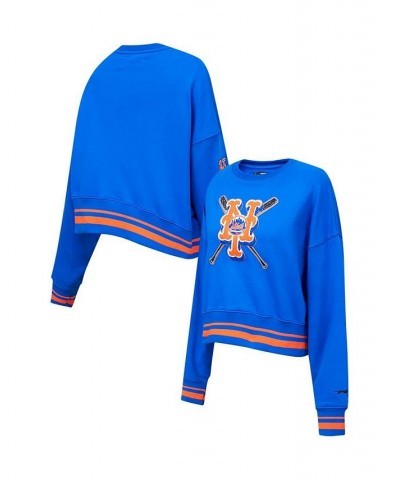 Women's Royal New York Mets Mash Up Pullover Sweatshirt Royal $45.04 Sweatshirts