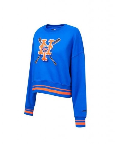 Women's Royal New York Mets Mash Up Pullover Sweatshirt Royal $45.04 Sweatshirts