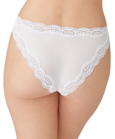 Softly Styled High-Leg Lace-Trim Bikini Underwear 841301 White $17.64 Panty