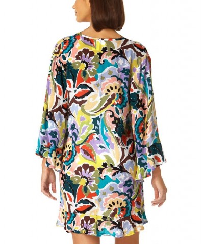 Women's Printed Flutter-Sleeve Cover-Up Dress Paisley Multi Print $50.76 Swimsuits